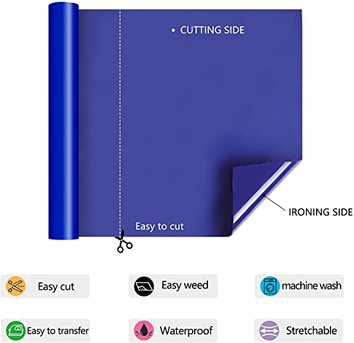 HTV Iron on Vinyl 12Inch by 12ft Roll HTV Heat Transfer Vinyl for T