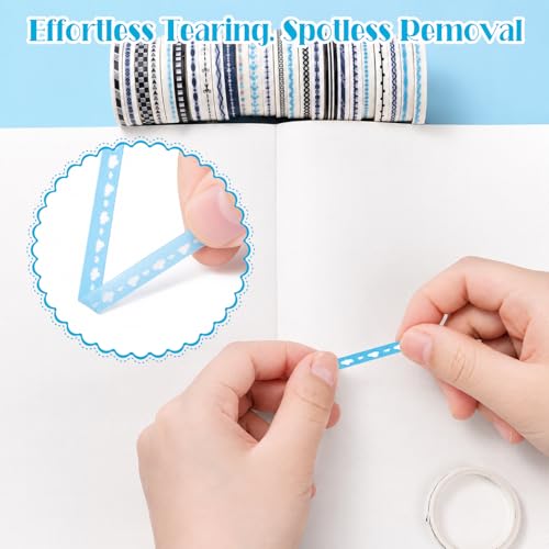 30 Rolls Pastel Floral Washi Tape Set (30 Count)