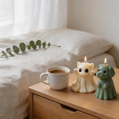 2 Pack Ghost Cat & Dog Candle Mold (2 Count)