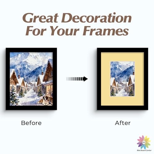 Mat Board Center 25 Pack 8x10 Picture Mat for 5x7 Photo Mixed Color