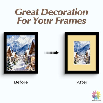 Mat Board Center 25 Pack 8x10 Picture Mat for 5x7 Photo Mixed Color