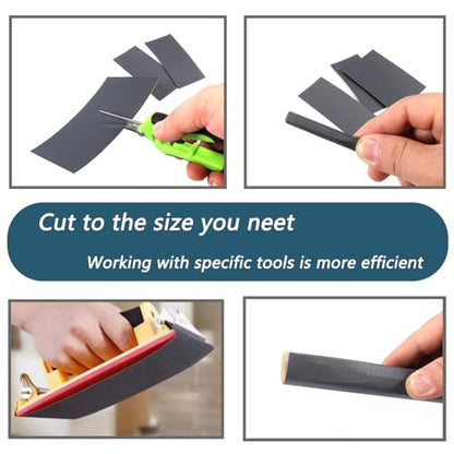 30Pcs 9 x 3.6 Inchs 320 Grit Wet and Dry Handmade Universal Sanding Sheets