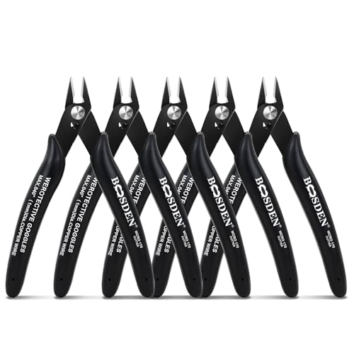 5 Pack Small Micro Wire Cutters Flush Cutter Pliers 5 (5 Count)