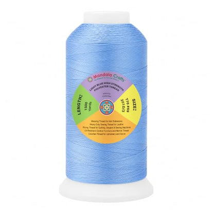 Light Blue Tex 70 Polyester Heavy Duty Thread for Upholstery