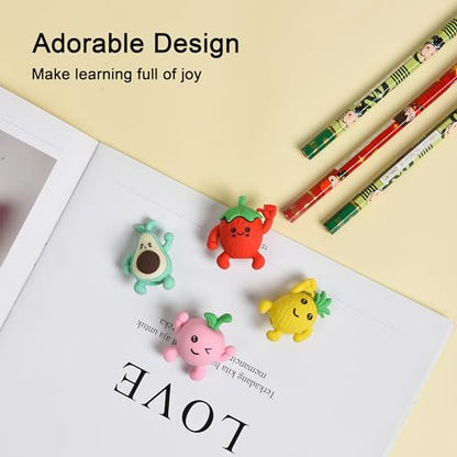16Pcs Pencil Top Erasers for Kids (16 Count)