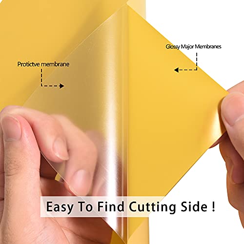 RENLITONG Gold Iron on Vinyl 12Inch by 50ft Roll Heat Transfer Vinyl for T