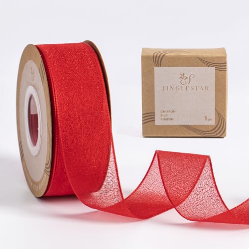 1 Inch Wide Sheer Chiffon Ribbon