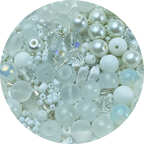 Assorted Glass Resin Beads Multi Size Colors Smooth Cracked Gravel Millet Spacer Beads for Bracelets Necklace Earring DIY Jewelry Making Craft
