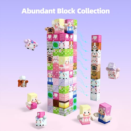 Magnetic Building Blocks Princess Castle for Girls Age 3+ Year Old (48 Count)