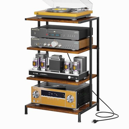 AV Media Stand with Power Strips