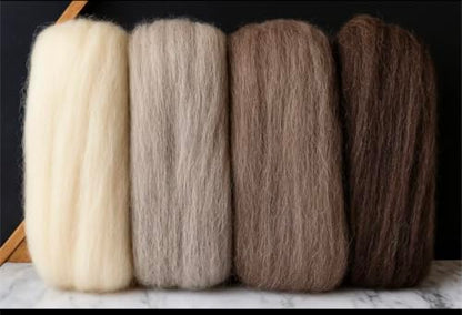 Natural Wool Bulk roving (16 Ounce)