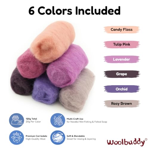Wool Roving Kit for Needle Felting