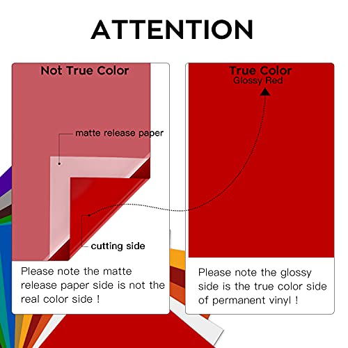 Glossy Red Permanent Vinyl 12 Pack 12"x12" Compatible with Cricut