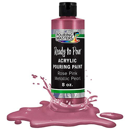 Pouring Masters Rose Pink Metallic Pearl Ready to Pour Acrylic Pouring Paint (8 Fl Oz)
