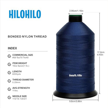 Extra Strong Bonded Nylon Thread #69 Tex70