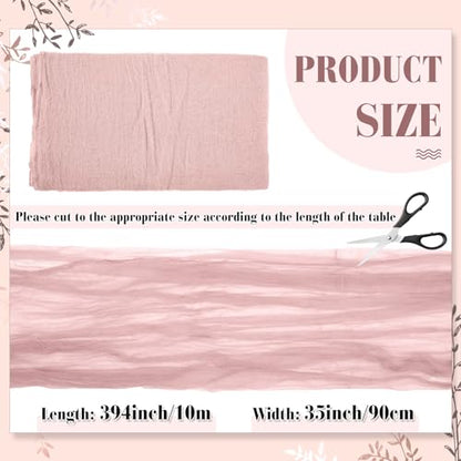 Halloween Cheese Cloth 35.43 x 393.7 Inch Pink Cheesecloth Roll for Crafts Large Cotton Muslin Gauze Fabric for Halloween Outdoor & Indoor Spooky Decoration