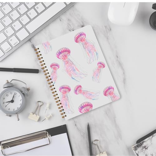 Jellyfish College Ruled Spiral Notebook Jelly Fish Journal for Women