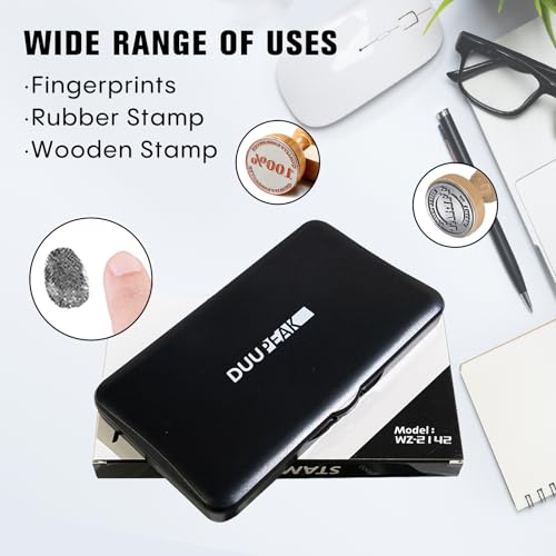 Large Black Stamp Ink Pad 6.14"x3.38" for Office