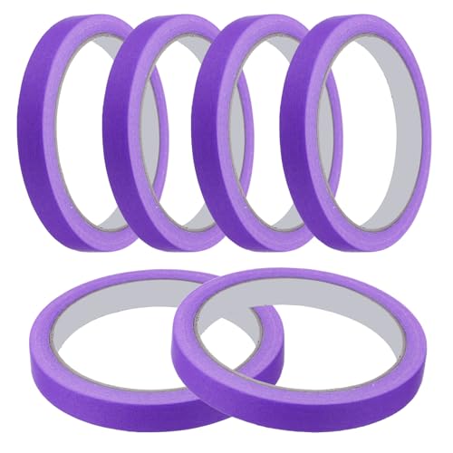 Masking Tape 0.5 Inch x 21 Yard Painter's Tape Purple Paint Tapes for DIY Crafts Arts Drawing Decoration Labeling Car Painting Artist Teachers