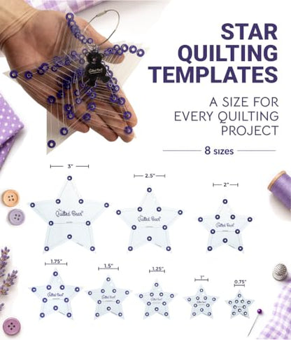 Star Quilting Templates (8 Count)