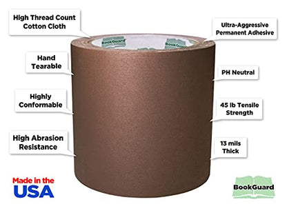 4 Inch Tan Book Repair Cloth Tape 15 Yard Roll