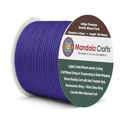 0.5mm Indigo Waxed Cord