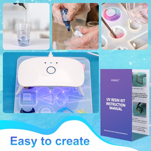 400g UV Resin Kit with Light and Molds
