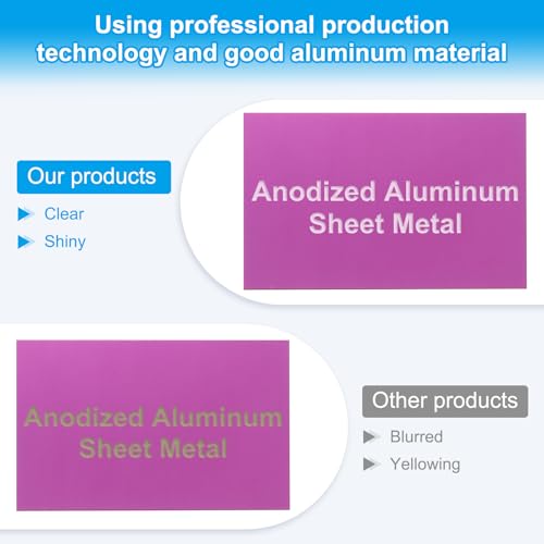 2.1x3.3 Inch Anodized Aluminum Sheet Metal (15 Count)