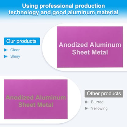2.1x3.3 Inch Anodized Aluminum Sheet Metal (15 Count)