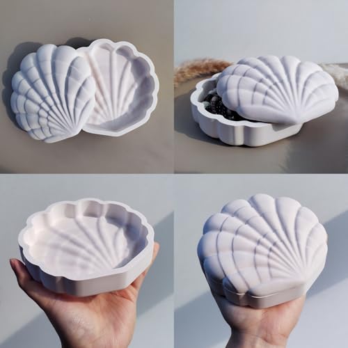 Seashell Box Resin Molds with Lid