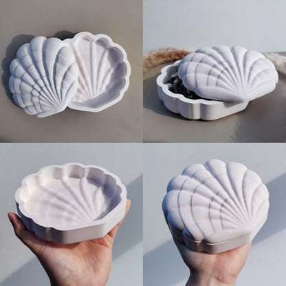 Seashell Box Resin Molds with Lid