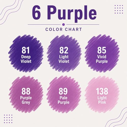 6 Pack Purple Pink Alcohol Markers (6 Count)