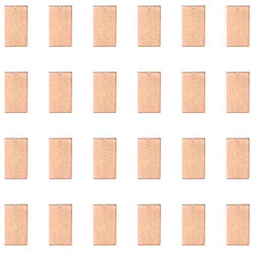 Premium Metal Stamping Rectangle Blanks for Metal Stamping and Jewelry Making (24 Count)