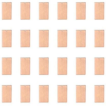 Premium Metal Stamping Rectangle Blanks for Metal Stamping and Jewelry Making (24 Count)