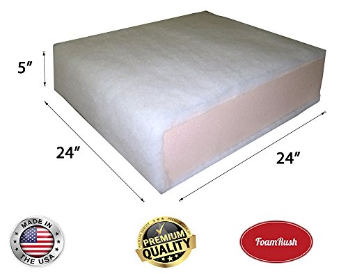 5" x 24" x 24" Seat Cushion Foam with Batting