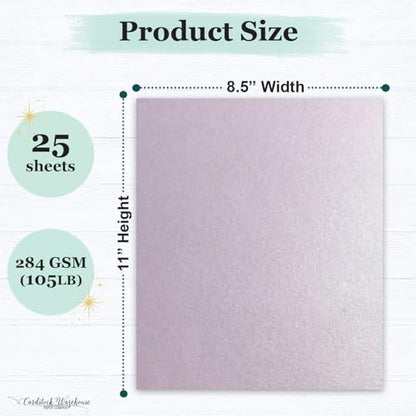 Cardstock Warehouse Stardream Kunzite Light Purple Cardstock Paper (25 Count)