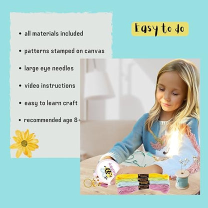 Embroidery Kit for Kids Cross Stitch Kits for Beginners Needlepoint