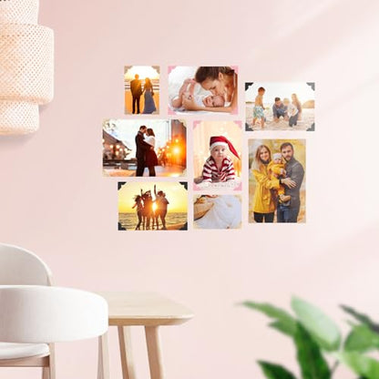 15 Sheets 360 PCS Cowhide Photo Corners Notebook (360 Count)