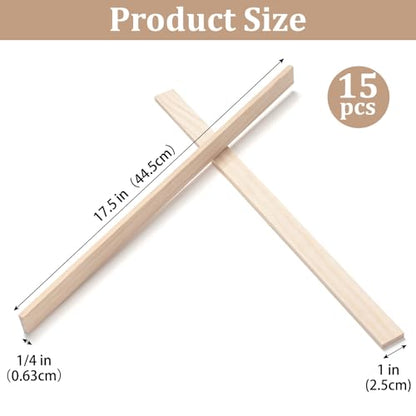 Wooden Dowels for Crafts (15 Count)