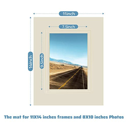 10 Pack Acid Free Ivory Picture Frame Mats