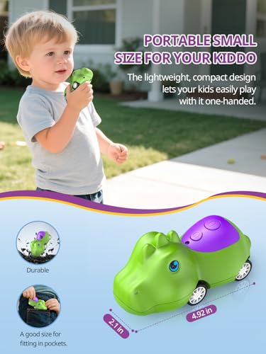 Walkie Talkies for Kids Rechargeable Dino Toy Cars 48H Playtime (2 Count)