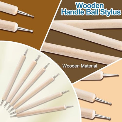 14Pcs Double Ended Stainless Steel Dotting Tools with Multiple Size