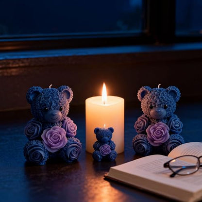 2PCS Rose Bear Silicone Mold (2 Count)