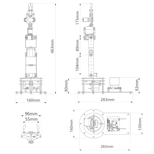 Robotic Arm Kit 6DOF Programming Robot Arm with 5 Servo