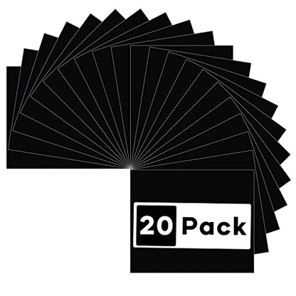 Black HTV Heat Transfer Vinyl (20 Count)