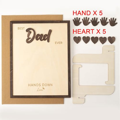 Best Dad Ever Gifts Hands Down Sign Wooden Handprint Frame DIY