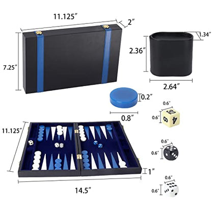 GSE Premium Leather Backgammon Board Game Set