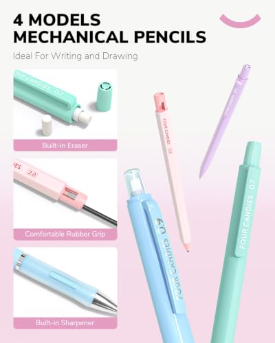 36PCS Mechanical Pencil Set with 624 Lead Refills