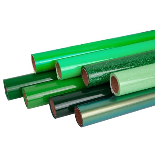Green Heat Transfer HTV Vinyl Bundle (8 Count)