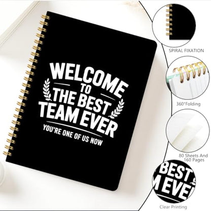 Welcome To The The Best Team Ever 160 Blank Pages Hardcover Spiral Notebook